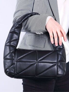 BNWOT Zara Quilted Faux Puff Leather Handbag